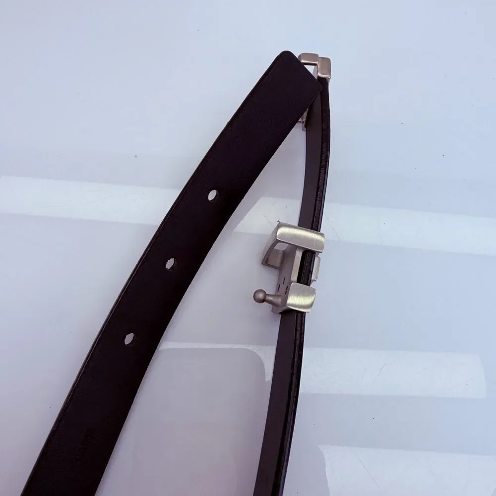 Louis Vuitton Initiales 20mm Metallic Gunmetal Belt 75/30